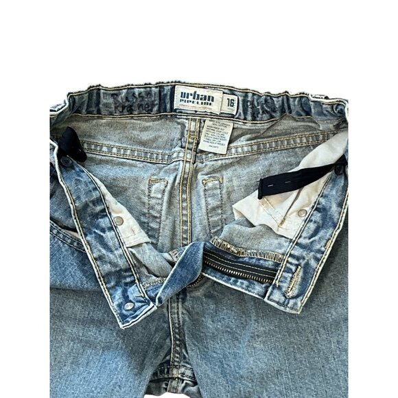 Urban Pipeline Jeans Boys Blue Denim Size 16 Adjustable Waist - Picture 5 of 7